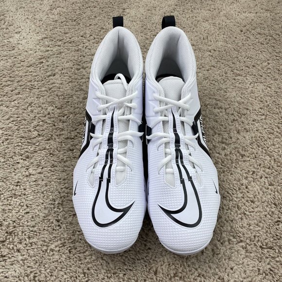 Nike Alpha Menace 3 Shark Mid Football Cleats Men's 12 White CV0582-100 - New - Picture 6 of 11